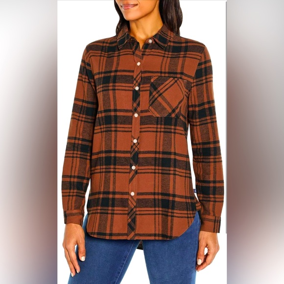 NWOT Gap Oversized Plaid Flannel Button Down - Picture 3 of 12